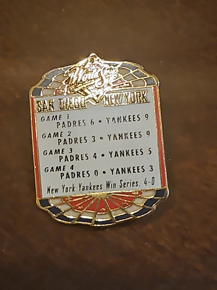 new york yankees 1998 World Series championship champion lapel pin Mlb 98 Jeter - Image 1 of 1
