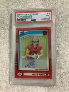 2024 CLEARLY DONRUSS FOOTBALL Jalen Mcmillan Auto Red /149 BUCS - Picture 1 of 5