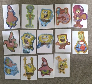 Set di 14 adesivi in lamina 2007 distributore automatico Nickelodeon Spongebob Squarepants - Foto 1 di 11