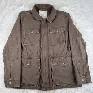 American Eagle Jacket Men's Medium Brown Canvas Field Utility Pockets Outdoor - Picture 1 of 9