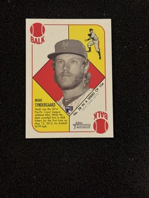 Mini trasero rojo radiocontrol Topps Heritage '51 #58 Noah Syndergaard 2015 radiocontrol New York Mets Foto 1 de 2