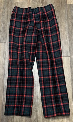 Pantalones De Colección Pendelton Tartán Cuadros Lana Virgen Para Mujer 14 EE. UU. Retro Preppy Vacaciones Foto 1 de 4