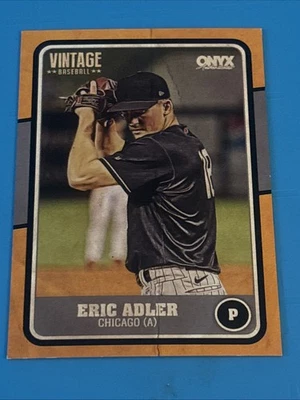 Eric Adler 2025 Onyx Vintage Baseball Orange Border /150 RC White Sox - Image 1 of 2