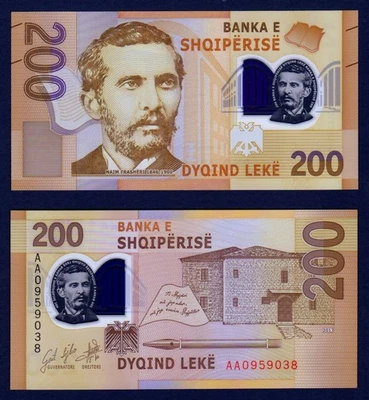 ALBANIA - P76a - 200 Leke - 2017 / 2019 - POLYMER - Perfect UNC - Image 1 of 3