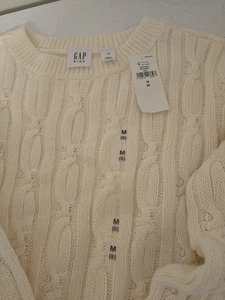 Gap Kinder Mädchen Größe (8) Medium elfenbeinfarben Pullover Langarm Rundhalsausschnitt Pulli  - Bild 1 von 4