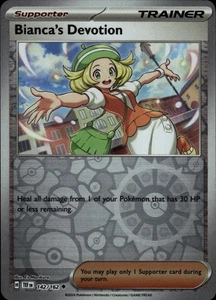 Bianca's Devotion Reverse Holofoil 142/162 Uncommon SV05: Temporal Forces Near M - Picture 1 of 2