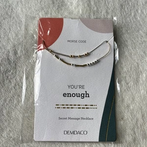 Demdaco Morse Code “ You’re Enough” Secret message necklace - Picture 1 of 3
