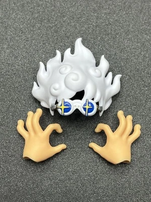 SH Figuarts One Piece Monkey D Luffy Gear 5 Egghead Fodder Hair w Glasses & Hand - Image 1 of 4