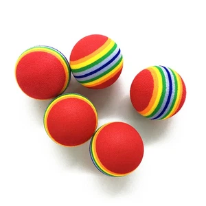 12 Pcs Rainbow Toy Ball Dog Chasing Indoor Small Toys Pet Puppy Kitten Chew - Picture 1 of 12