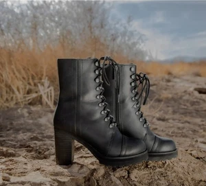 Harley-Davidson® Women's Seneca 7-Inch Black Motorcycle Boots D84701 Size 10 NEW - Picture 1 of 12