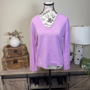 ATM Anthony Thomas Melillo Women's Cashmere V-Neck Sweater Pink Size XS Cozy - Imagen 1 de 8