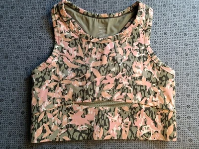 Sweaty Betty Power Frame Sports Bra Sz L Jungle Floral Racerback LongLine Mesh - Изображение 1 из 4