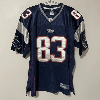 Camiseta cosida para hombre Reebok New England Patriots Wes Welker 2007/10 talla 50 Foto 1 de 4