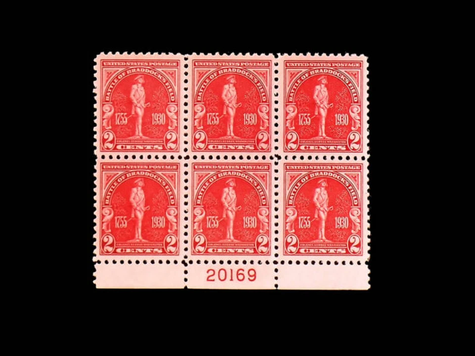688 BRADDICK Field 2 cent US Stamp MNH PLATE BLOCK XF++ - Image 1 of 1
