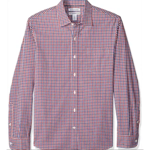 Amazon Essentials Camicia Uomo Slim Fit Manica Lunga Casual Popeline - Nuova - Foto 1 di 1