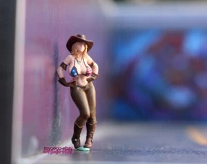 1/64 sexy girl USA cowboy baby TINA fit 1:64 car street diorama - Picture 1 of 10