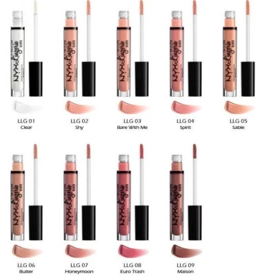 NYX COSMETIC PROFESSIONAL MAKEUP LIP LINGERIE LIQUID LIPGLOSS GLOSS .13oz CHOOSE - Image 1 of 2