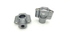 Set of Two 7/8" (22mm) CNC Handlebar Riser Clamps - Gray Color