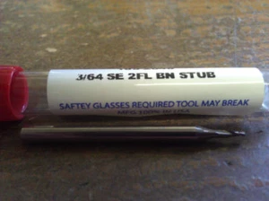 .0469 ZOLL 3/64 ZOLL 2-FLÖTEN EINENDIGER STUMMEL HARTMETALL KUGELSCHAFTFRÄSER - Bild 1 von 1