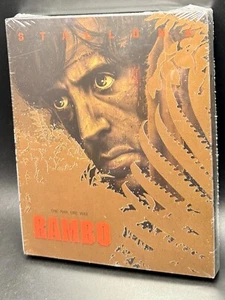 RAMBO FIRST BLOOD FRENCH 4K UHD BLURAY STEELBOOK + SLIPCOVER + BOOK *SEALED!* - Picture 1 of 21