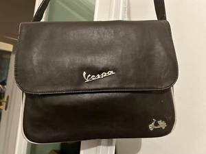 Vespa - Borsa grande a tracolla marrone - eco pelle - usata - Foto 1 di 9