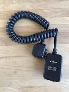 Good condition Canon Off Camera Shoe Cord 2 - Canon Japan - Free Shipping! - Picture 1 of 6