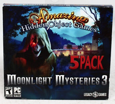 Amazing Hidden Object Games Moonlight Mysteries 3  PC DVD ROM 5 PACK- New +