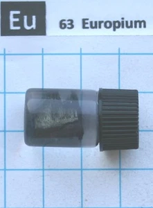 1 gramo 99,9% Europio piezas metálicas en vial elemento 63 muestra - Imagen 1 de 3