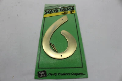 Casa de latón macizo HY-KO #6 número 4” de alto con clavos Foto 1 de 2