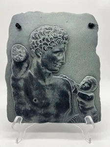Hermes Holding Dionyssos Collectible Wall Art Plaque No. 52 Made in Greece 8.5" - Picture 1 of 5