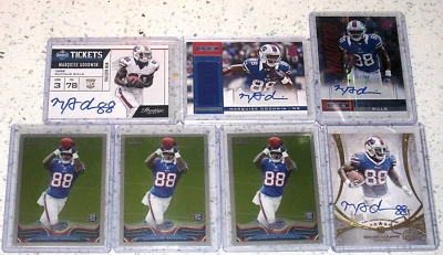 (7) Marquise Goodwin 2013 Topps CROMO-PANINI-TOPPS Novato AUTO Autógrafo RC Lote Foto 1 de 4