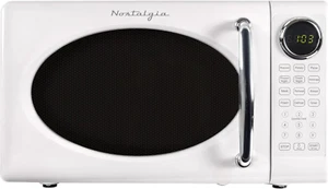 Retro Microwave Oven 0.7 Cu Ft, 700-Watt Countertop Size with Glass Turntable, C - Picture 1 of 6