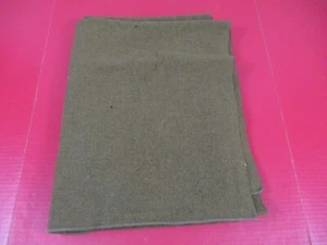 WWII Era US Army Brown Wool Blanket - Has Tag but No Dates -  Nice Condition #3 - Picture 1 of 6