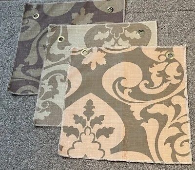 Lot of 3 Bella Fabric Samples Remnants Parisian Blush Amethyst Green Crafts - Image 1 of 4