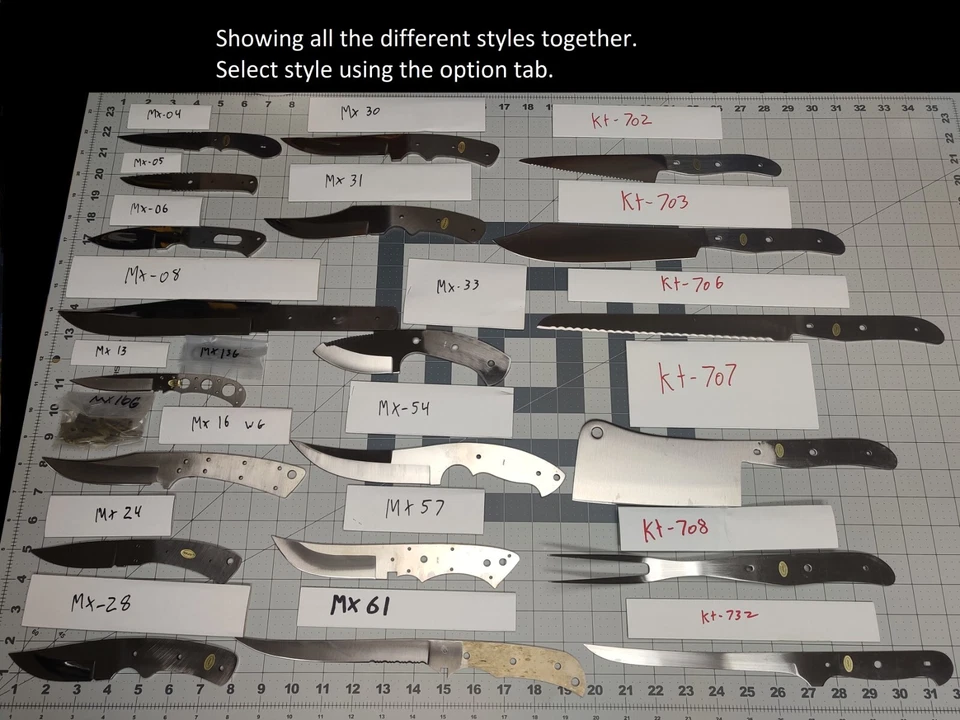 Mitsuboshi cutlery stainless knife blades Made in Japan several styles Blank