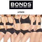 Bonds Womens Invisi Freecuts Midi Light Seamless Sleek Microfibre 6 Pack WU3Q