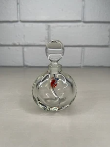 Richard Clements Australian Art Glass Perfume Bottle Flower w/Stopper Small READ - Picture 1 of 16