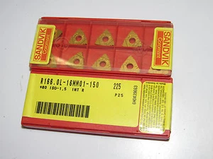 10 pcs SANDVIK R166.0L-16MM01-150 Grade 225 Carbide Threading Inserts - Picture 1 of 1