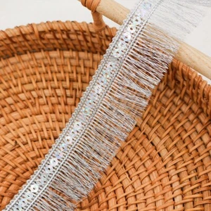 10m DIY Glitzer Pailletten Fransen Borte Rand Nähen Kostüme Borte Zubehör - Bild 1 von 10
