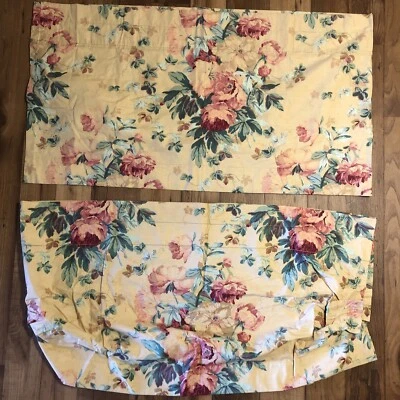 DOIS anéis ajustáveis Ralph Lauren Elsa pastagens cortina floral valances 86"" - Imagem 1 de 4