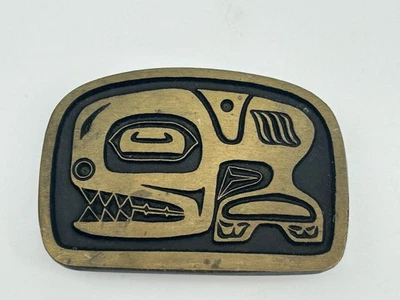 Sandcast Solid Bronze Belt Buckle-3.5” Long 1970 - Image 1 of 4