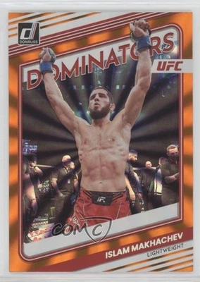 2023 Donruss UFC Dominators Holo Orange Laser Islam Makhachev #4 - Image 1 of 2