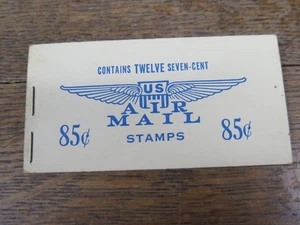 Folleto de estampillas de Estados Unidos de colección - Doce estampillas de correo aéreo de siete centavos 85 centavos 12 7 centavos - Imagen 1 de 4