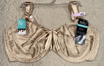 NWT Womens Suntan Bali Minimizer Breathable Back Unlined Underwire Bra Size 38D - Image 1 of 4