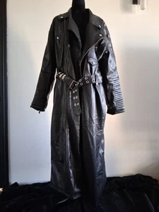 Dolls Kill Current Mood Women's Black Size XL Faux Leather Trench Coat - Picture 1 of 17