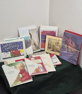 Konvolut 95 unbenutzte Weihnachtskarten verschiedene Sets, Paare Hallmark, Spode, Charity - Bild 1 von 8