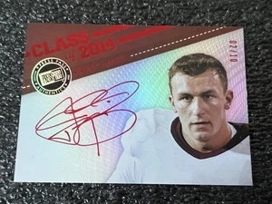 2014 Press Pass Showbound #C14-JM Johnny Manziel Class of 2014 Red Auto RC #/10 - Picture 1 of 5