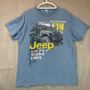 Camiseta gráfica Jeep para hombre grande gris azul todoterreno camión camiseta 4x4 estilo aventura - Imagen 1 de 6