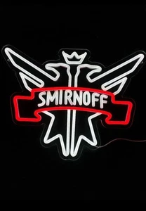 AWESOME SMIRNOFF LIGHT UP LED NEON SIGN VODKA - Picture 1 of 2