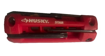 Red Husky Star Folding Hex Key Set. Compact. Convenient Storage 8 Pieces - Image 1 of 3